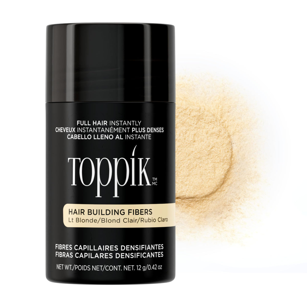 TOPPIK Hair Building Fibers Light Blonde 12g front view