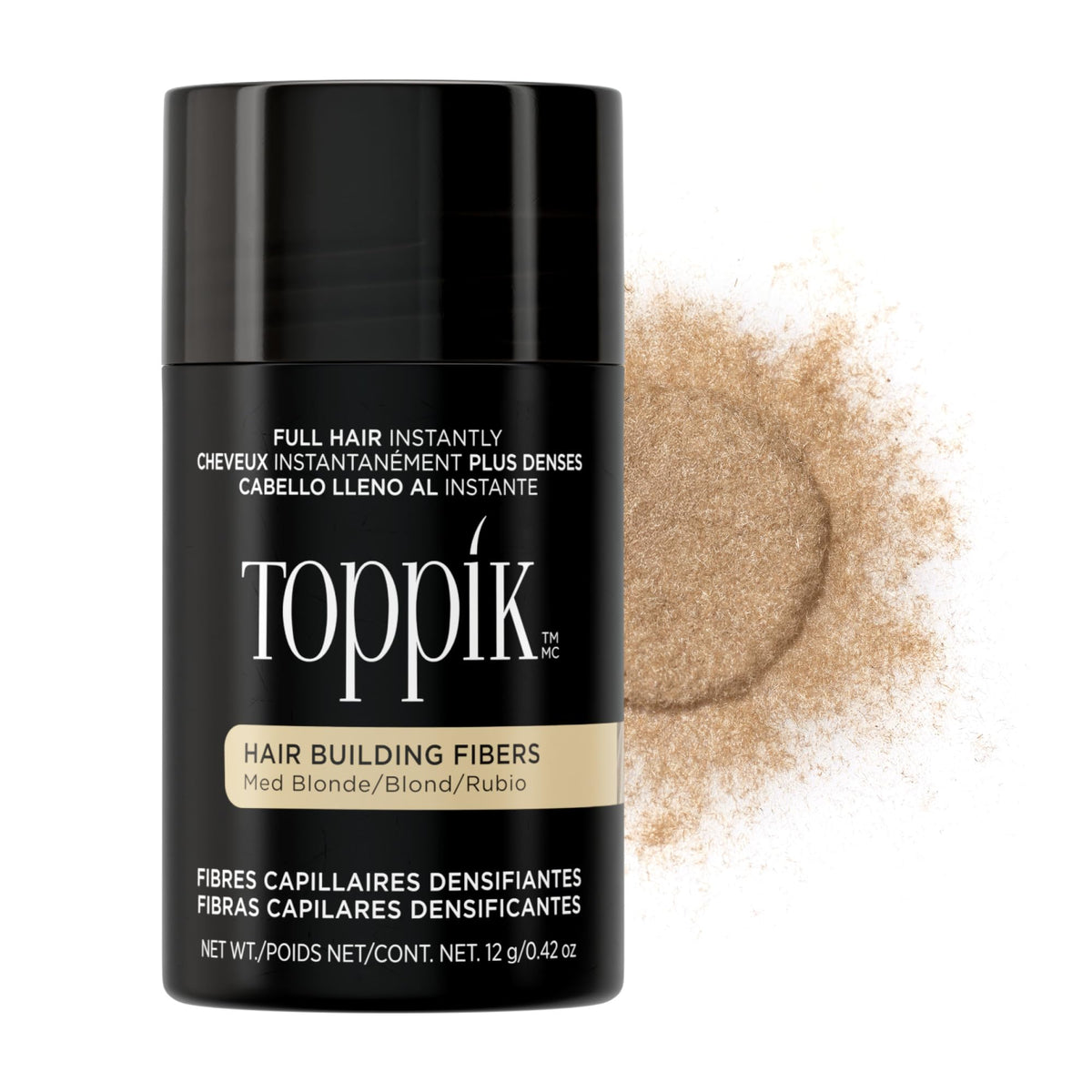 TOPPIK Hair Building Fibers Medium Blonde 12g front view