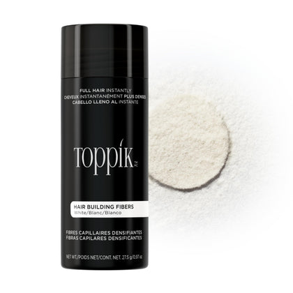 Toppik Hair Building Fibers White 27.5g front view