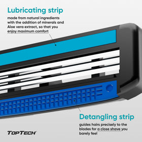 Toptech Razor 3 blades with Aloe Vera lubricating strip