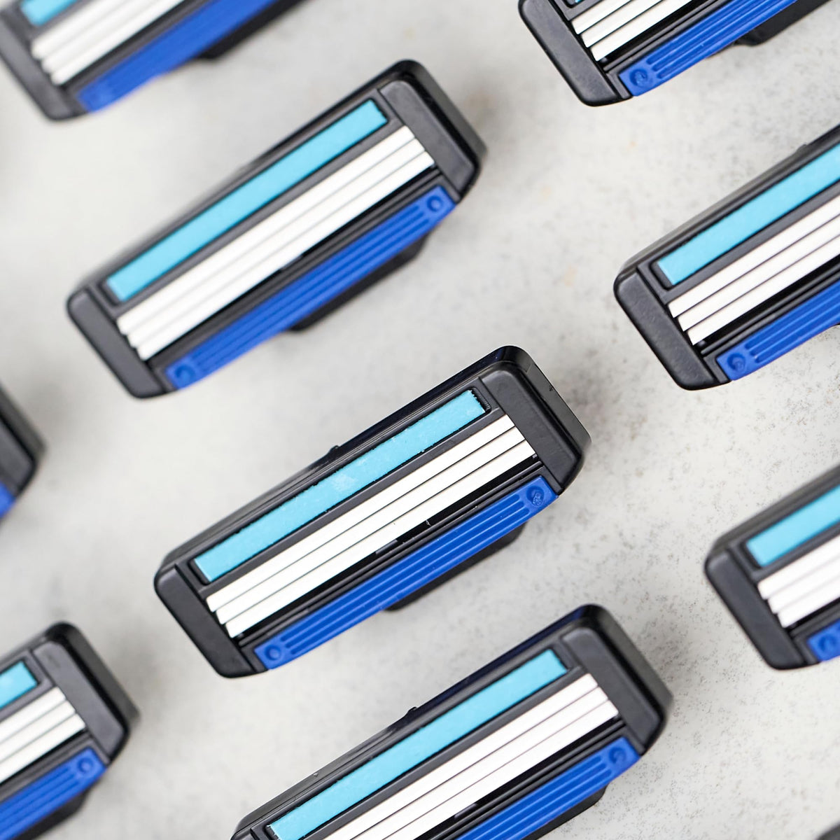 Toptech Razor 3 cartridge packaging showing dimensions