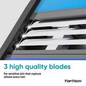 Toptech Razor 3 cartridge showing easy glide technology