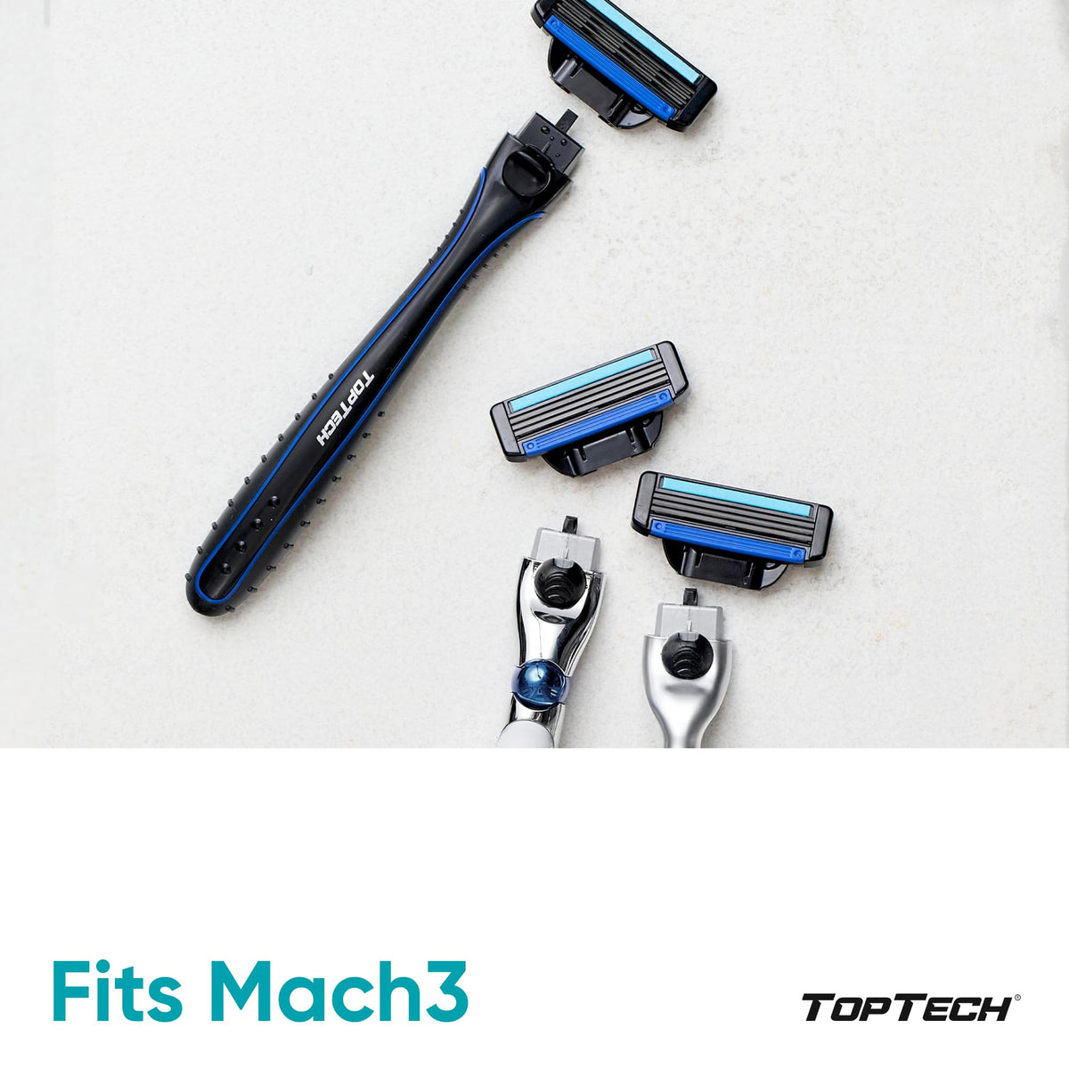 Toptech Razor 3 packaging with blades