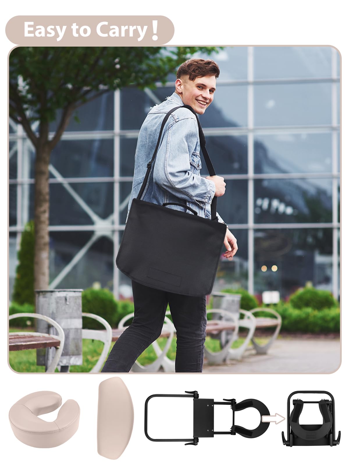 TOROKOM Face Cushion Support side view with adjustable features