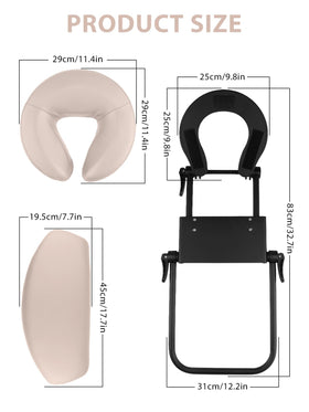 TOROKOM Face Pillow Cradle with black nylon bag for storage