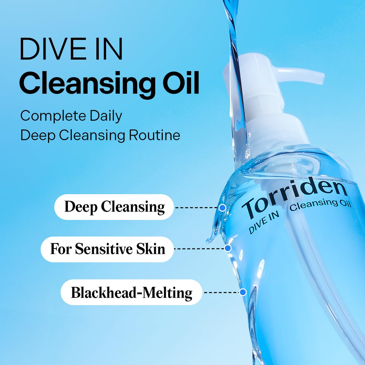 Torriden DIVE IN Cleansing Oil 200ml back view