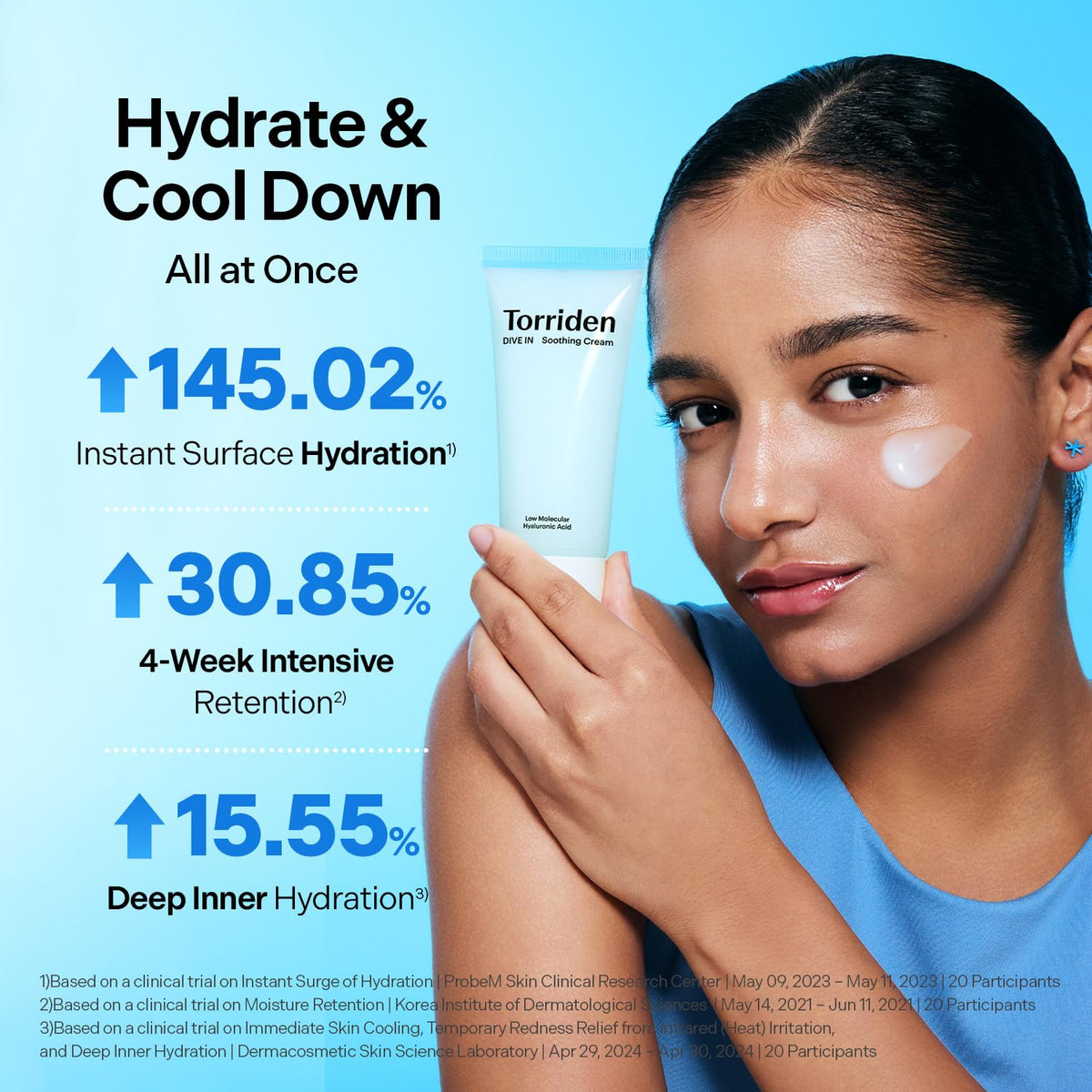 Torriden DIVE IN Hyaluronic Acid Soothing Cream packaging side view