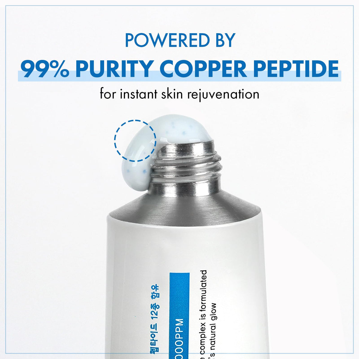 TOSOWOONG Copper Peptide 12 Cream application on face