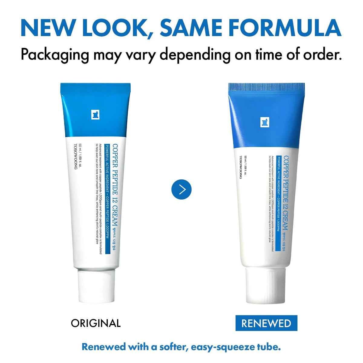 TOSOWOONG Copper Peptide 12 Cream texture on hand