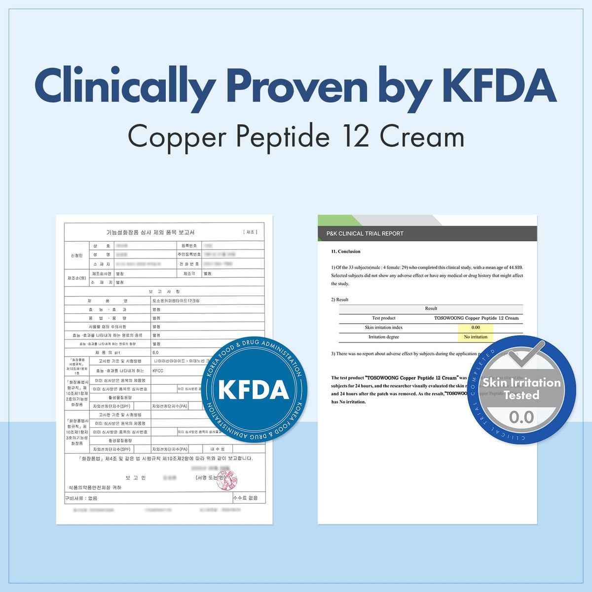 TOSOWOONG Copper Peptide 12 Cream with skincare routine items