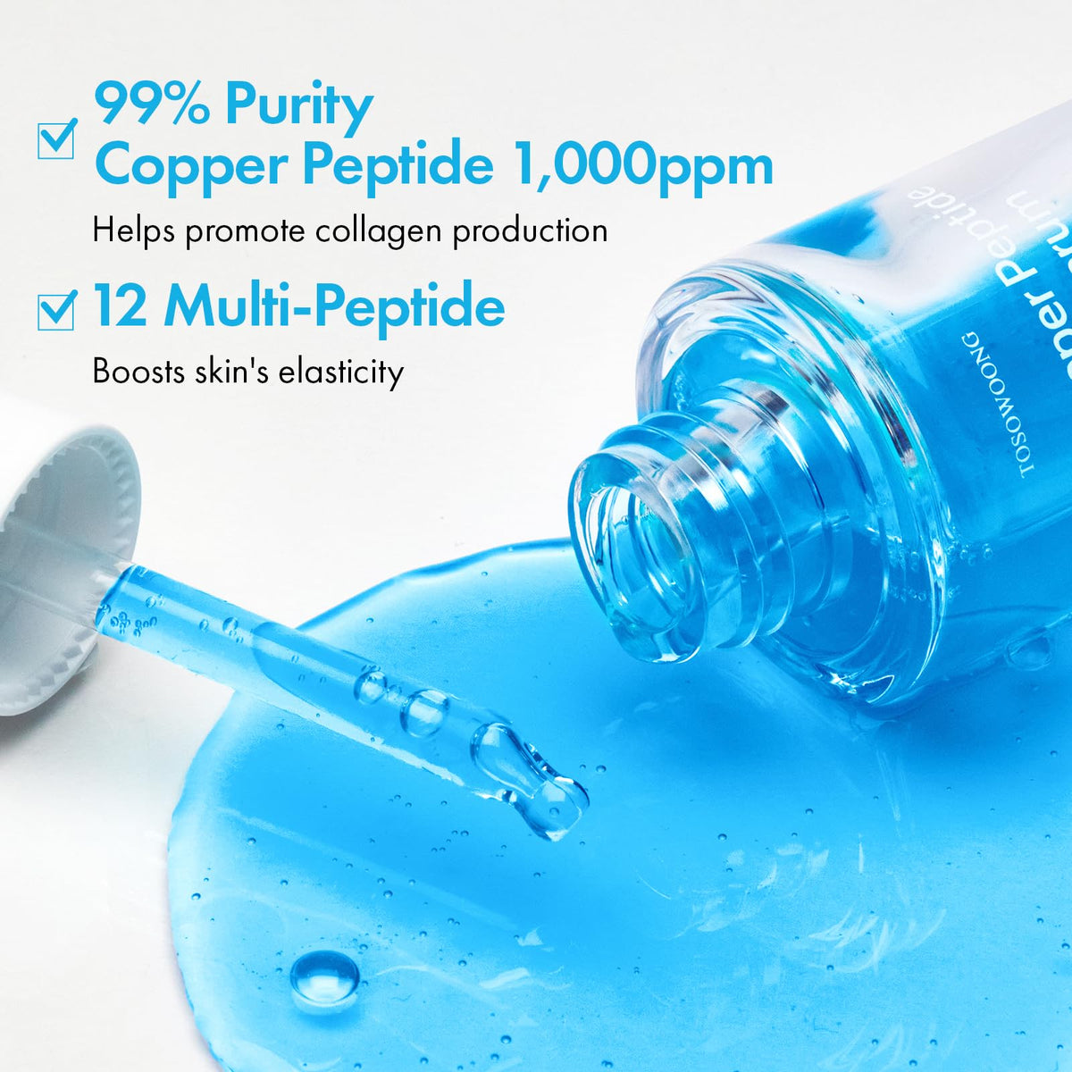 TOSOWOONG Copper Peptide Face Serum 80g side view