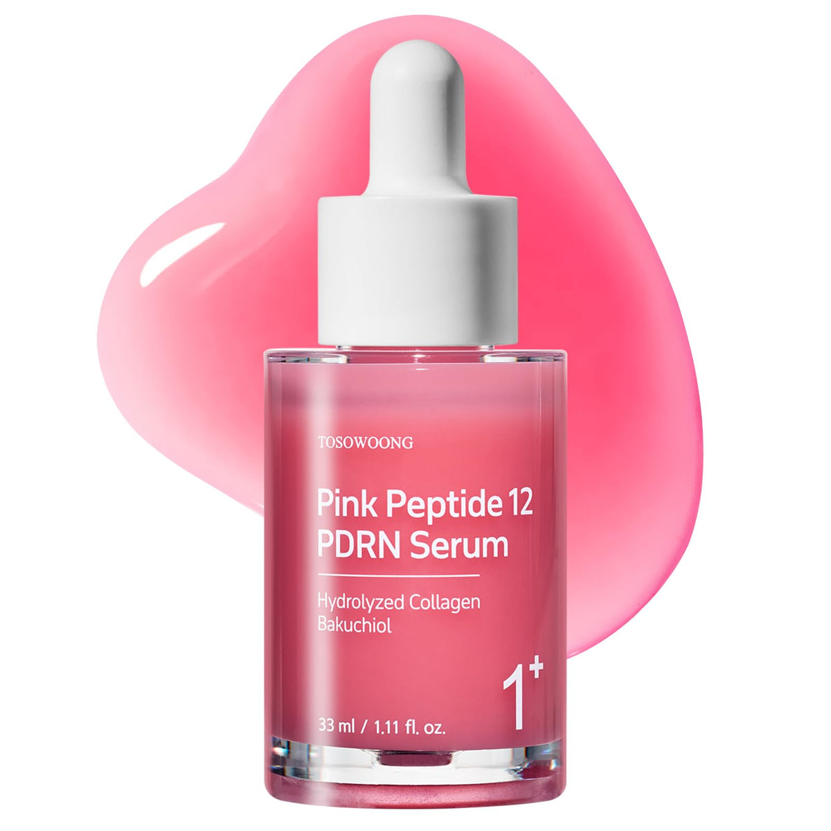 TOSOWOONG Pink Peptide 12 PDRN Serum front view with packaging