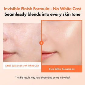 TOSOWOONG Rice Glow Sunscreen SPF50+ texture close-up