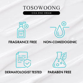 TOSOWOONG Zinc Oxide 10% Cream in a skincare routine