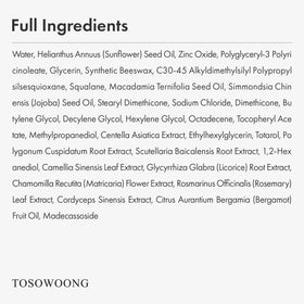 TOSOWOONG Zinc Oxide 10% Cream with a soothing effect