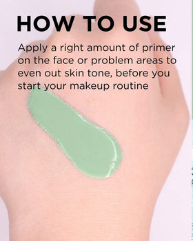 TOUCH IN SOL Redness Correcting Base Primer texture on hand