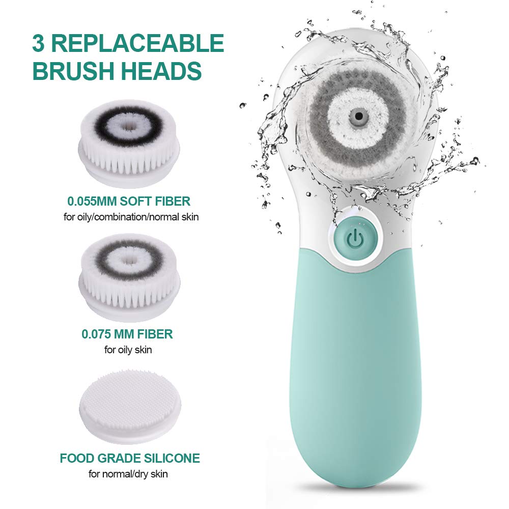 TOUCHBeauty Electric Facial Cleansing Brush with silicone head
