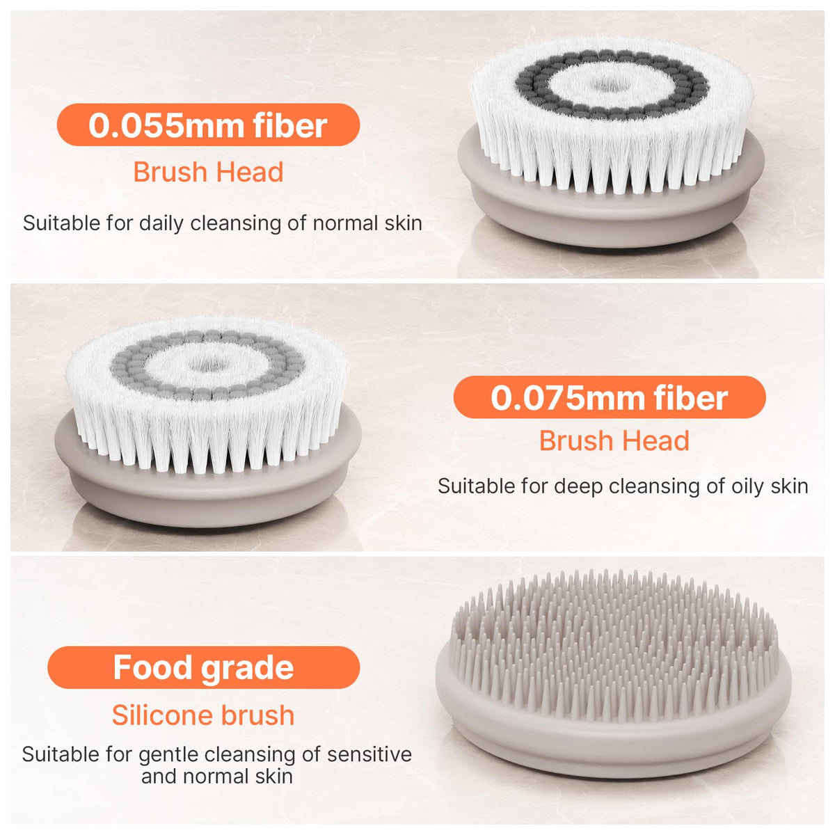 TOUCHBeauty Face Scrubber deep cleaning brush head
