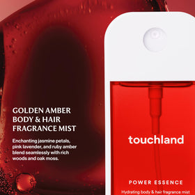 Touchland Body & Hair Fragrance Mist Golden Amber back view