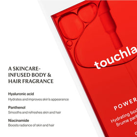 Touchland Body & Hair Fragrance Mist Golden Amber mist application