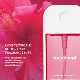 Touchland Body & Hair Fragrance Mist Lush Tropicale bottle with cap