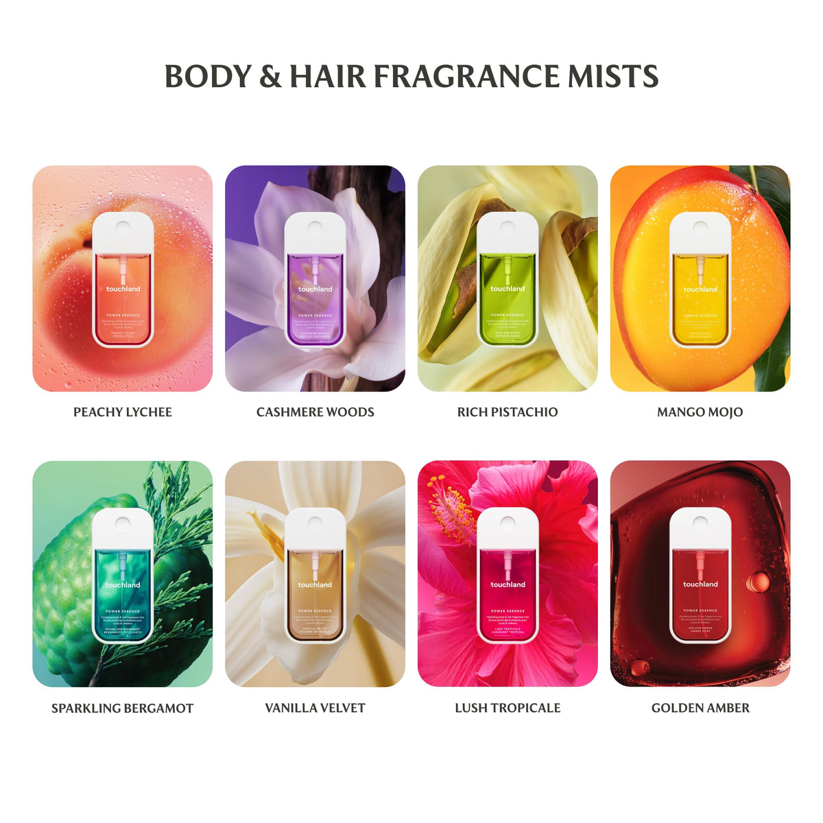 Touchland Body Mist Mango Mojo 2 FL OZ packaging details
