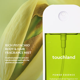Touchland Rich Pistachio Hydrating Fragrance Mist capless design