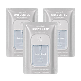 Touchland Unscented Hydrating Hand Sanitizer Spray Trio Set front view