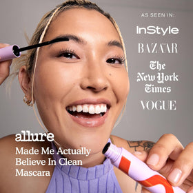 Tower 28 MakeWaves Vegan Black Mascara tube made from recycled plastic
