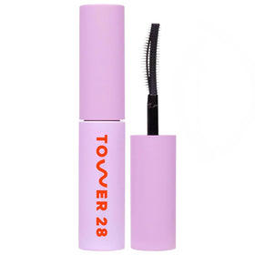 Tower 28 Mini MakeWaves Lengthening Mascara in Jet, front view