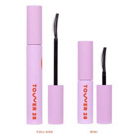 Tower 28 Mini MakeWaves Mascara in Jet, side view