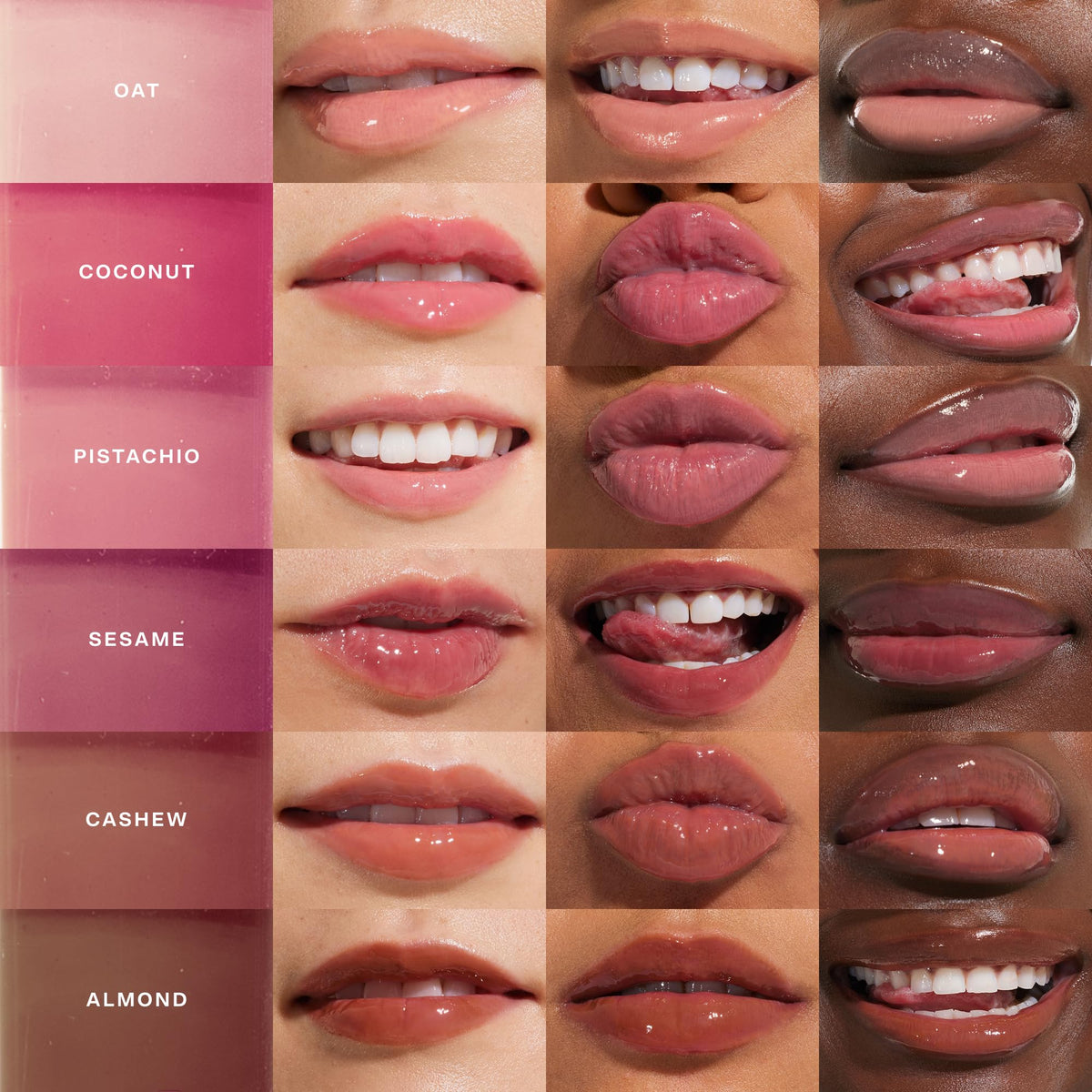 Tower 28 ShineOn Lip Gloss Jelly in Wild, on lips
