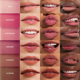 Tower 28 ShineOn Lip Gloss Jelly in Wild, on lips