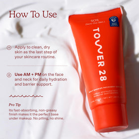 Tower 28 SOS Recovery Hydrating Face Cream lifestyle scene