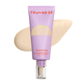 Tower 28 SunnyDays SPF 30 Tinted Sunscreen Foundation Shade 10 front view