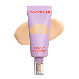 Tower 28 SunnyDays SPF 30 Tinted Sunscreen Foundation Shade 15 front view