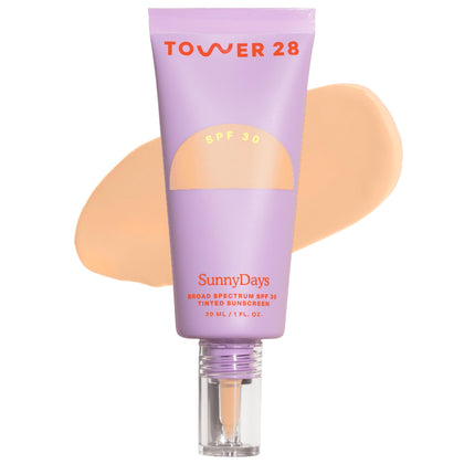 Tower 28 SunnyDays SPF 30 Tinted Sunscreen Foundation Shade 18 front view