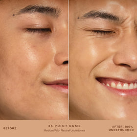 Tower 28 SunnyDays SPF 30 Tinted Sunscreen Foundation Shade 35 application with brush