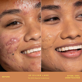 Tower 28 SunnyDays SPF 30 Tinted Sunscreen Foundation Shade 45 swatch on arm