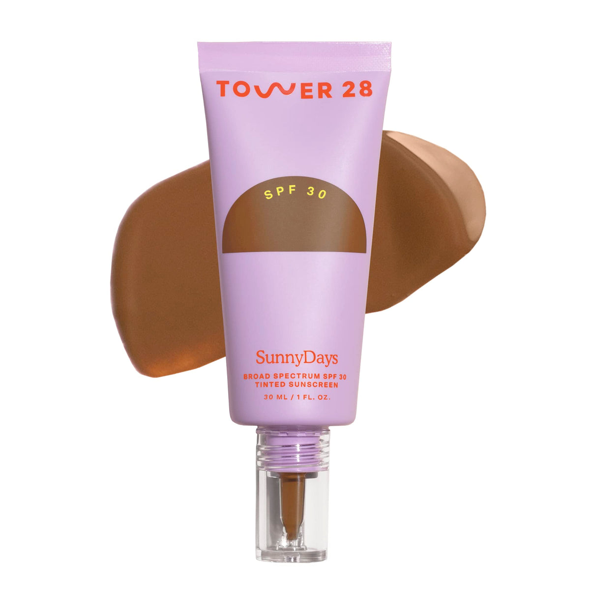 Tower 28 SunnyDays SPF 30 Tinted Sunscreen Foundation Shade 55 front view