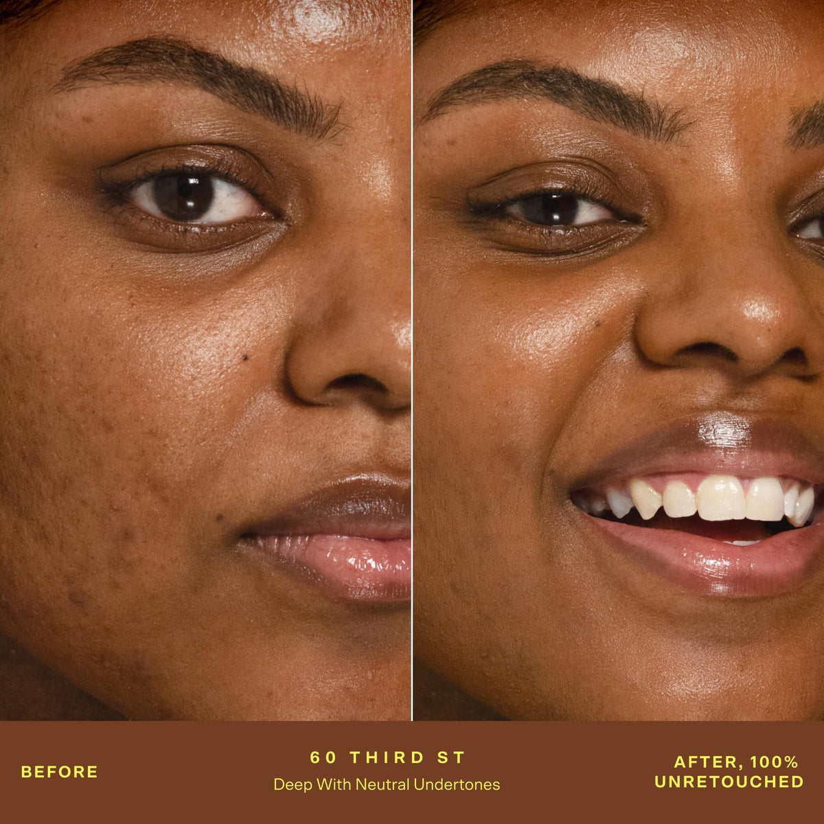 Tower 28 SunnyDays SPF 30 Tinted Sunscreen Foundation Shade 60 swatch on skin