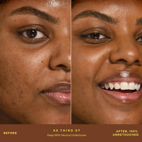 Tower 28 SunnyDays SPF 30 Tinted Sunscreen Foundation Shade 60 swatch on skin
