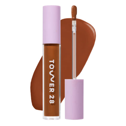 Tower 28 Swipe Serum Hydrating Concealer 18 Deep/Golden front view