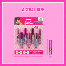 Townley Girl Barbie lip glosses in a playful setting