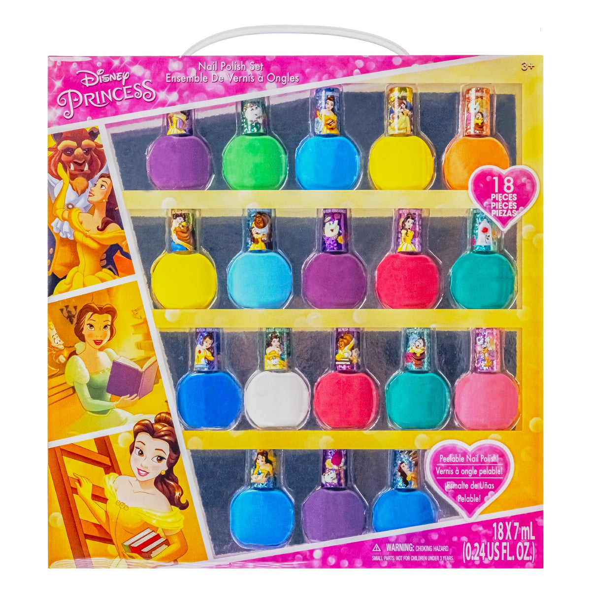 Townley Girl Beauty and the Beast Nail Polish Set 18 bottles front view