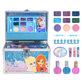 Townley Girl Disney Frozen Train Case Beauty Set front view