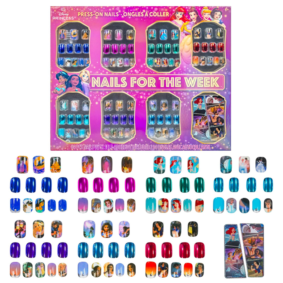 Townley Girl Disney Princess Press-On Nails Set packaging front view