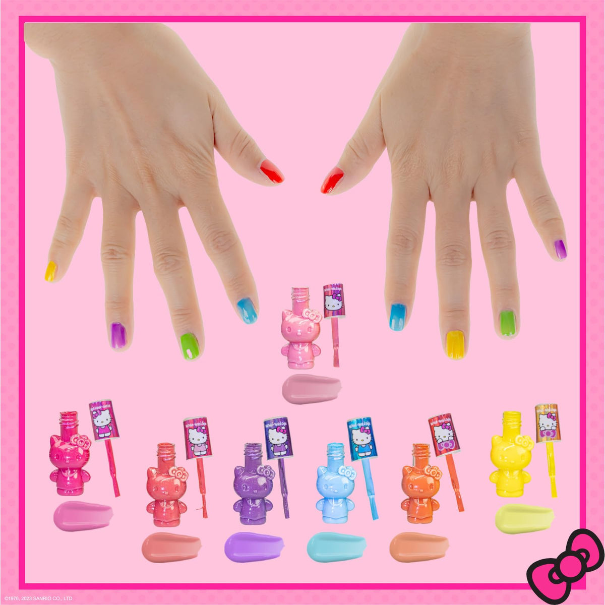 Townley Girl Hello Kitty nail polish with bubble gum scent label