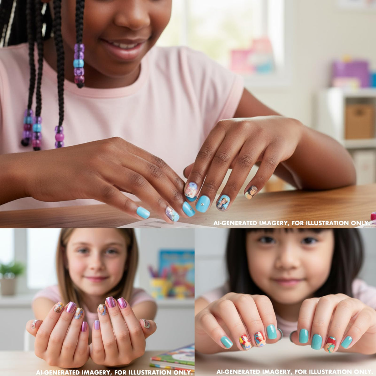 Townley Girl press-on nails displayed on a table