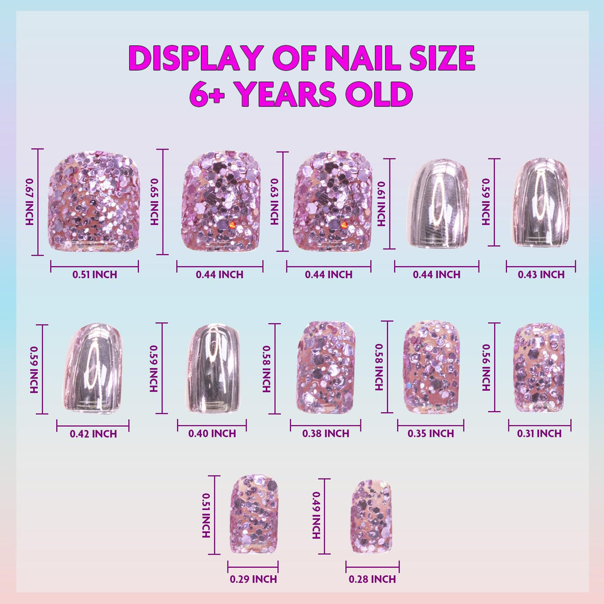 Townley Girl Press-On Nails Set packaging and contents